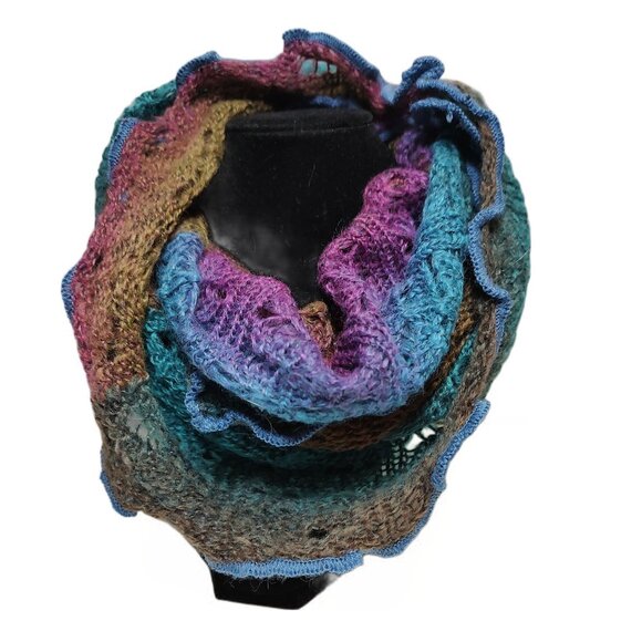 Raffaello Bettini Made In Italy Knit Green Scarf & Multicolor Infinity Scarf - Picture 5 of 9